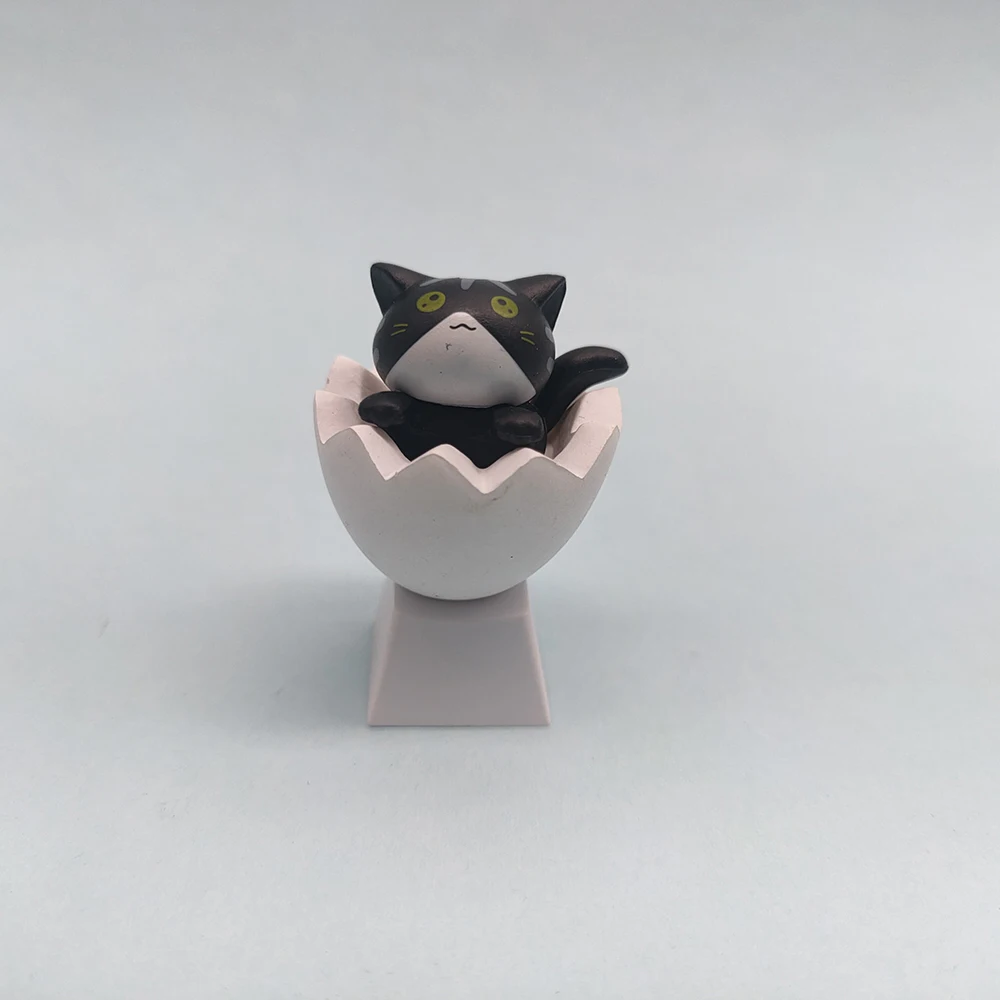 Nakładka na klawisz z kotem PBT – artisan keycap Cherry MX w stylu anime Kolor kremowy