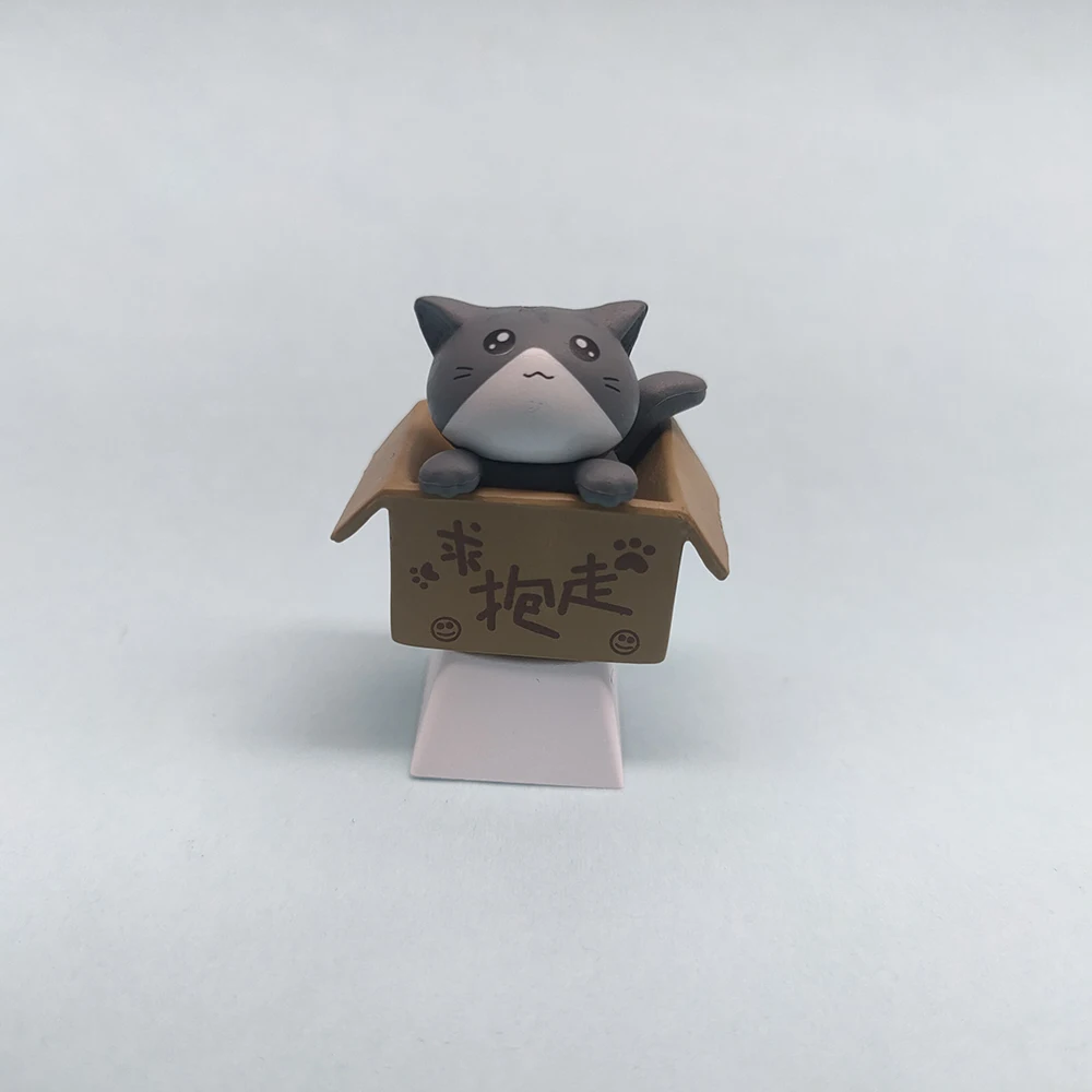 Nakładka na klawisz z kotem PBT – artisan keycap Cherry MX w stylu anime Pomarańczowy