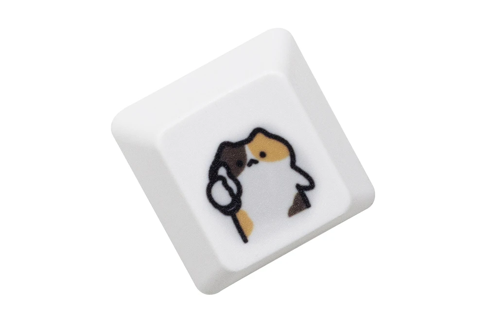Nakładka na klawisz z kotem – artisan keycap MX dla klawiatury mechanicznej Bursztynowy