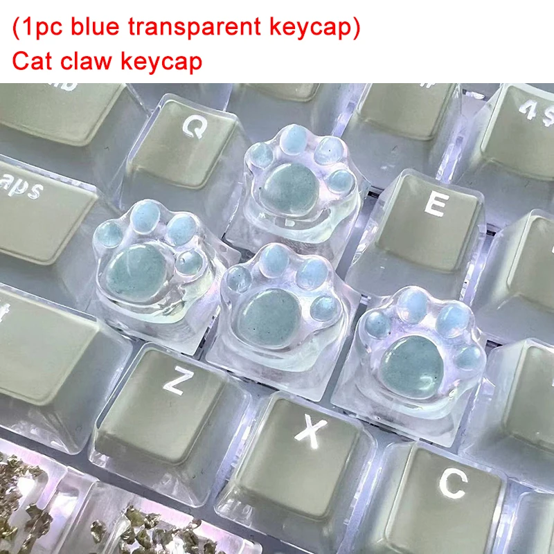 Nakładki na klawisze z kocią łapką, podświetlane RGB Pomarańczowy
