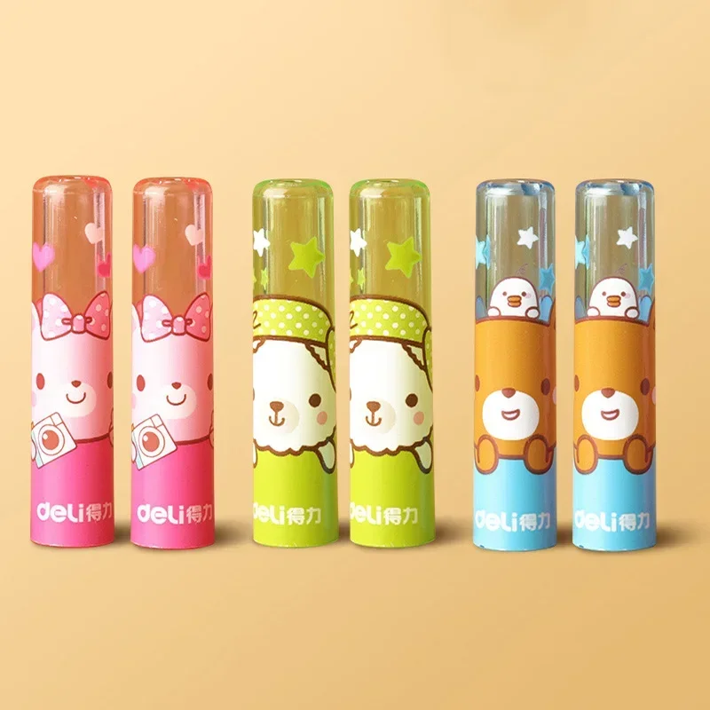 Nakładki na ołówki kawaii miś i żaba plastikowe 4 szt. Czarny