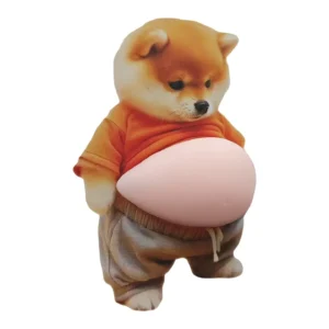 Naklejka 3D na brzuch pieska Shiba Inu Róża
