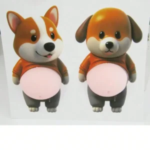 Naklejka 3D z pieskiem Shiba Inu - miękka, zdejmowalna dekoracja Czarny