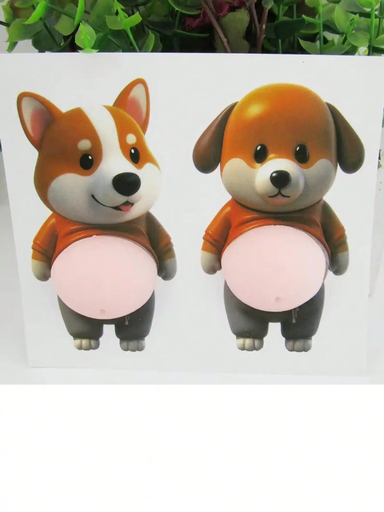 Naklejka 3D z pieskiem Shiba Inu - miękka, zdejmowalna dekoracja Czarny