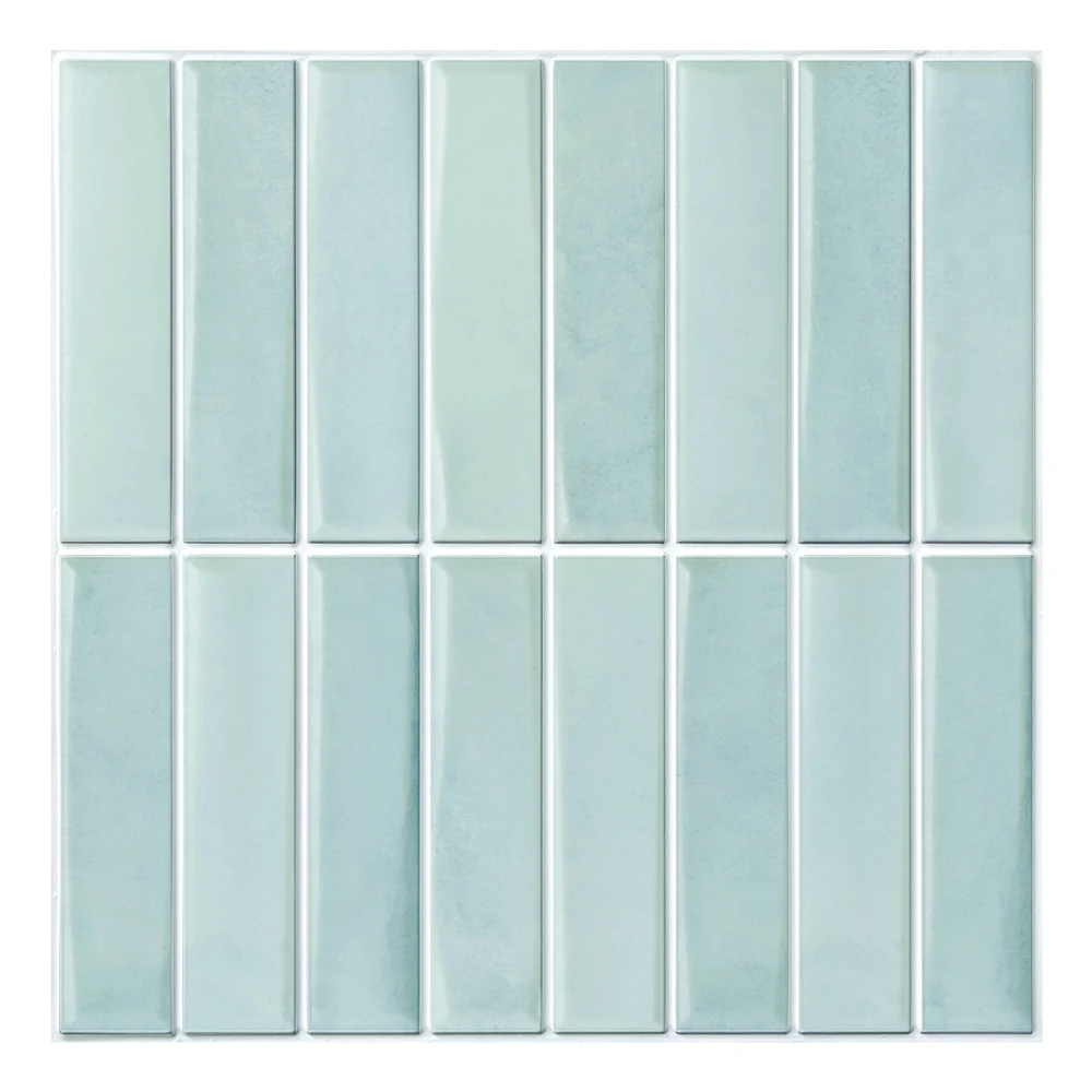 Samoprzylepna naklejka kafelkowa 3D peel and stick, backsplash kuchenny, 30x30 cm Błękitny