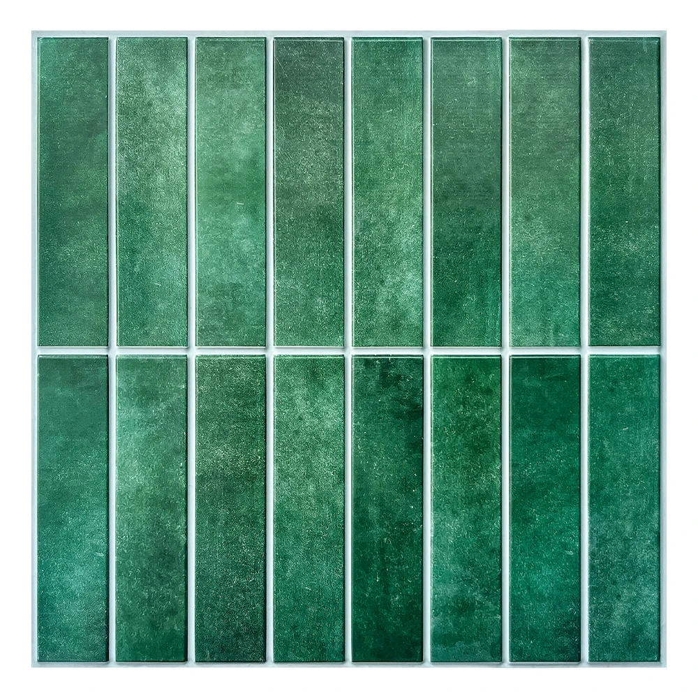 Samoprzylepna naklejka kafelkowa 3D peel and stick, backsplash kuchenny, 30x30 cm Zielony