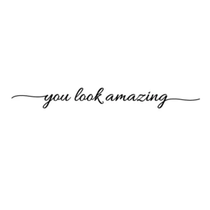 Naklejka na lustro "You Look Amazing" do łazienki Czarny