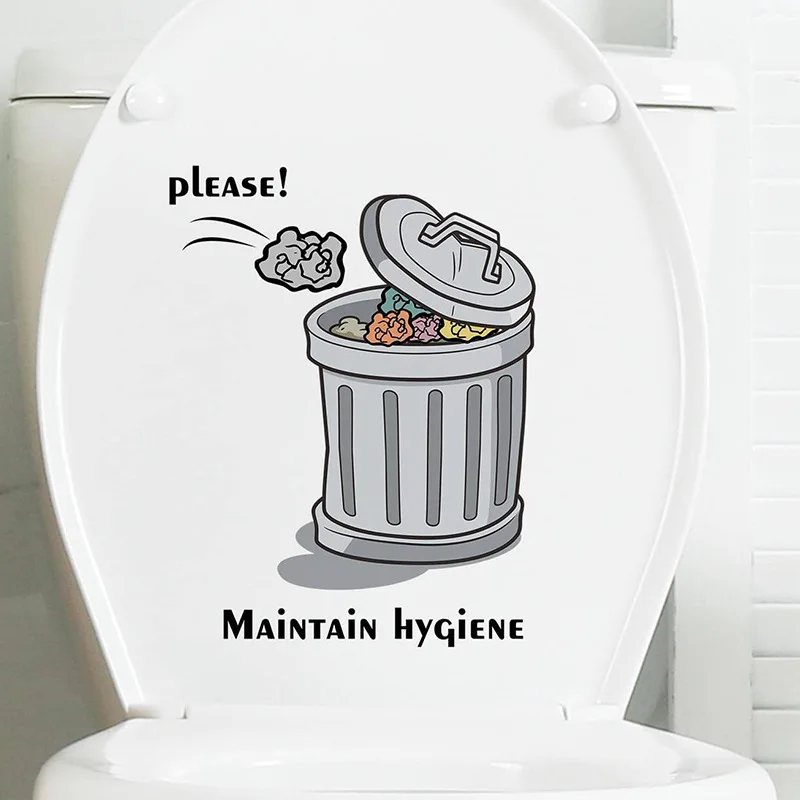 Naklejki 3D do łazienki z zabawnymi zwierzętami – dekoracja toalety i WC Khaki