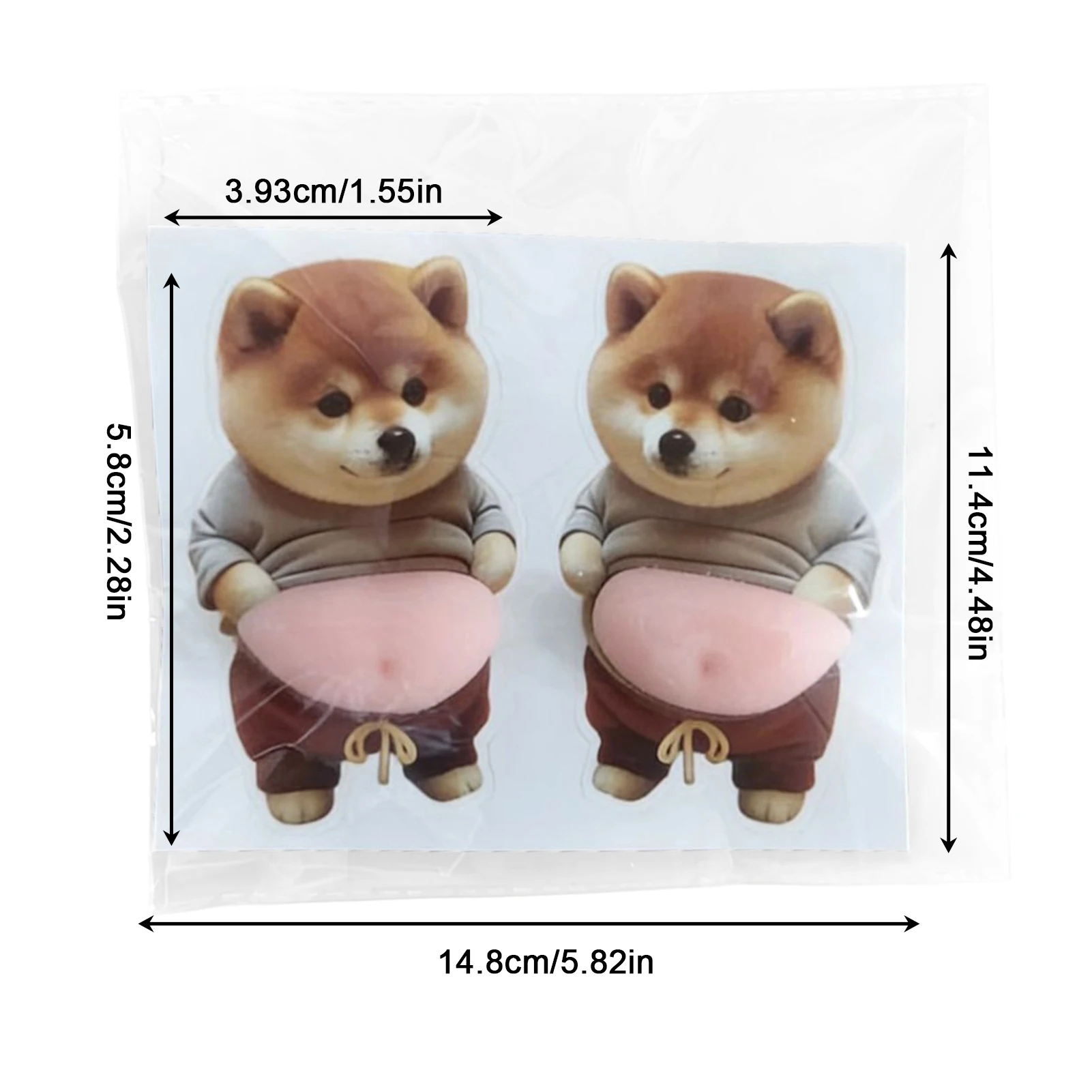 Naklejki 3D z pieskami kawaii do dekoracji domu i akcesoriów Czarny