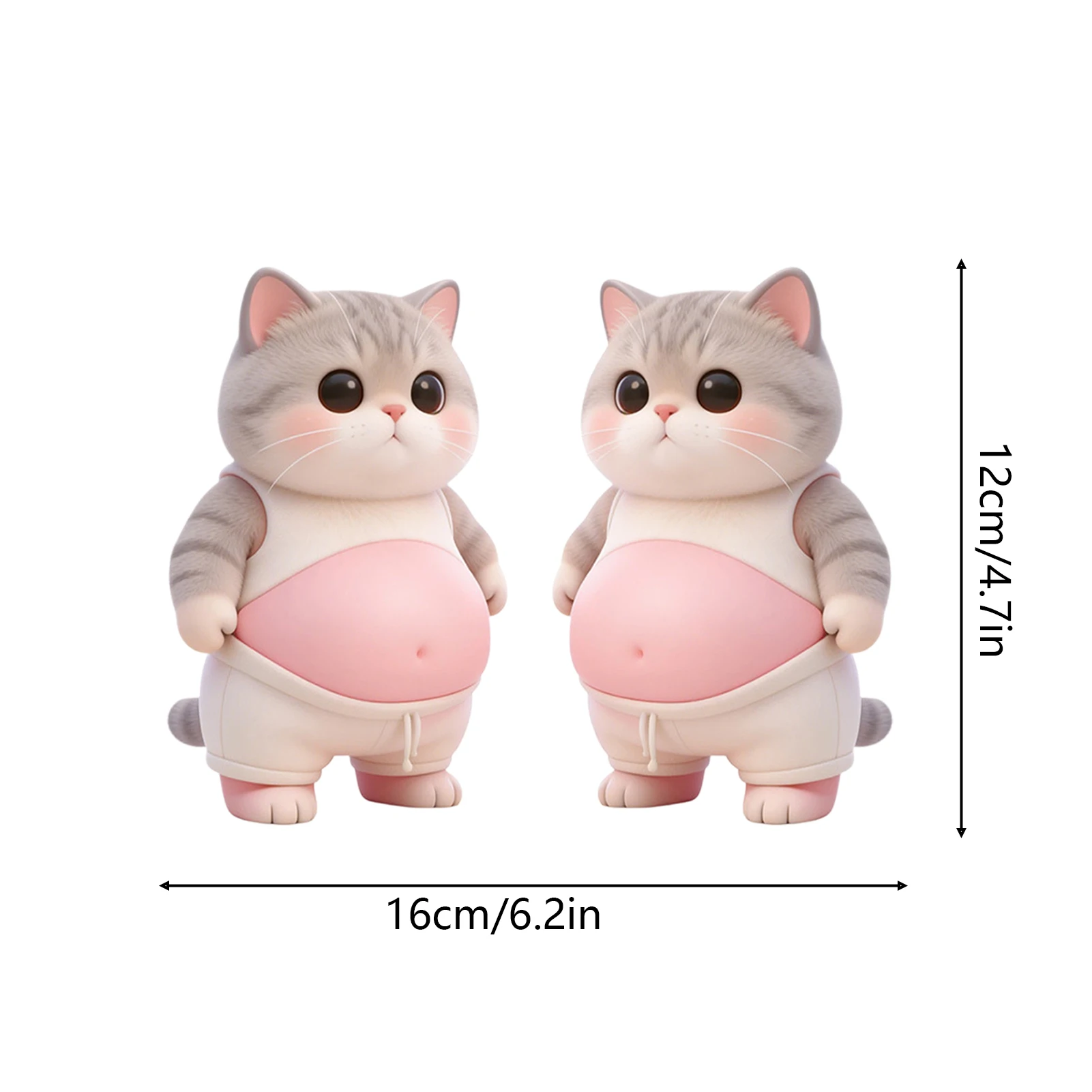 Naklejki 3D z pieskami kawaii do dekoracji domu i akcesoriów Pomarańczowy