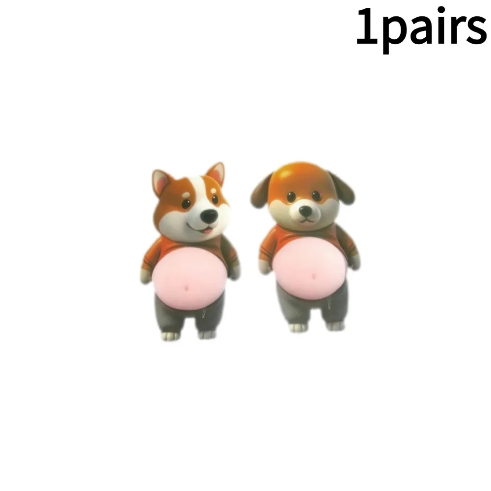 Naklejki 3D na laptop Shiba Inu i kot Kawaii - zestaw Czarny