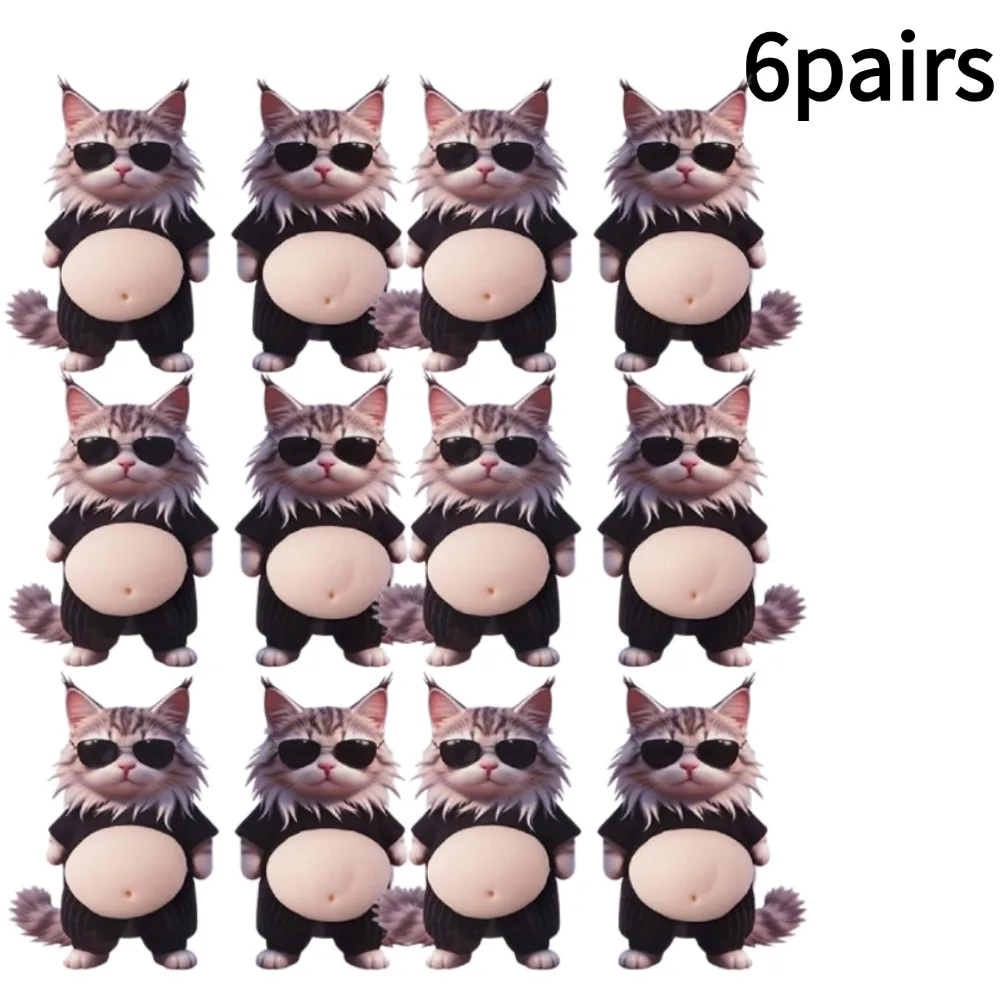 Naklejki 3D na laptop Shiba Inu i kot Kawaii - zestaw Czekolada