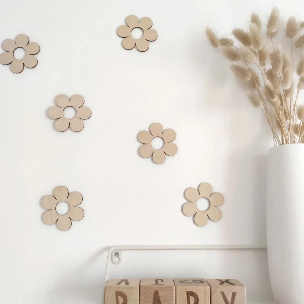 Naklejki ścienne 3D kwiaty i chmury DIY dekoracja pokoju Khaki