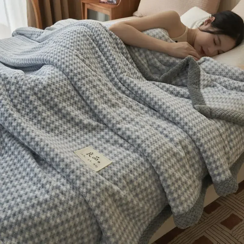 Narzuta z dzianiny chenille — miękka, gruby splot, do prania w pralce żółty