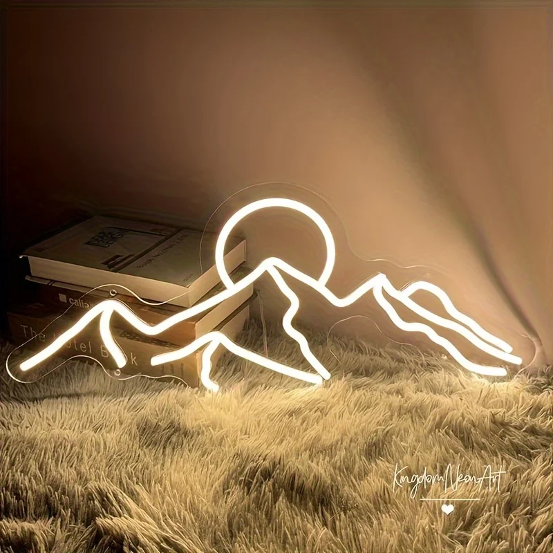 Neonowa lampka LED góry z przełącznikiem do sypialni Biały
