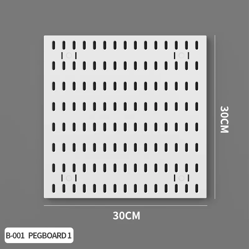 Nordycka półka ścienna panel perforowany z hakami — organizer biurowy i domowy w stylu Pegboard Zielony