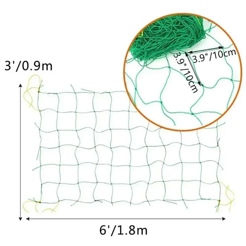Nylonowa siatka wspinaczkowa do roślin pnących Brązowy