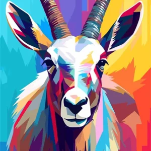 Obraz na płótnie kolorowe dzikie zwierzęta w stylu pop art Złoto