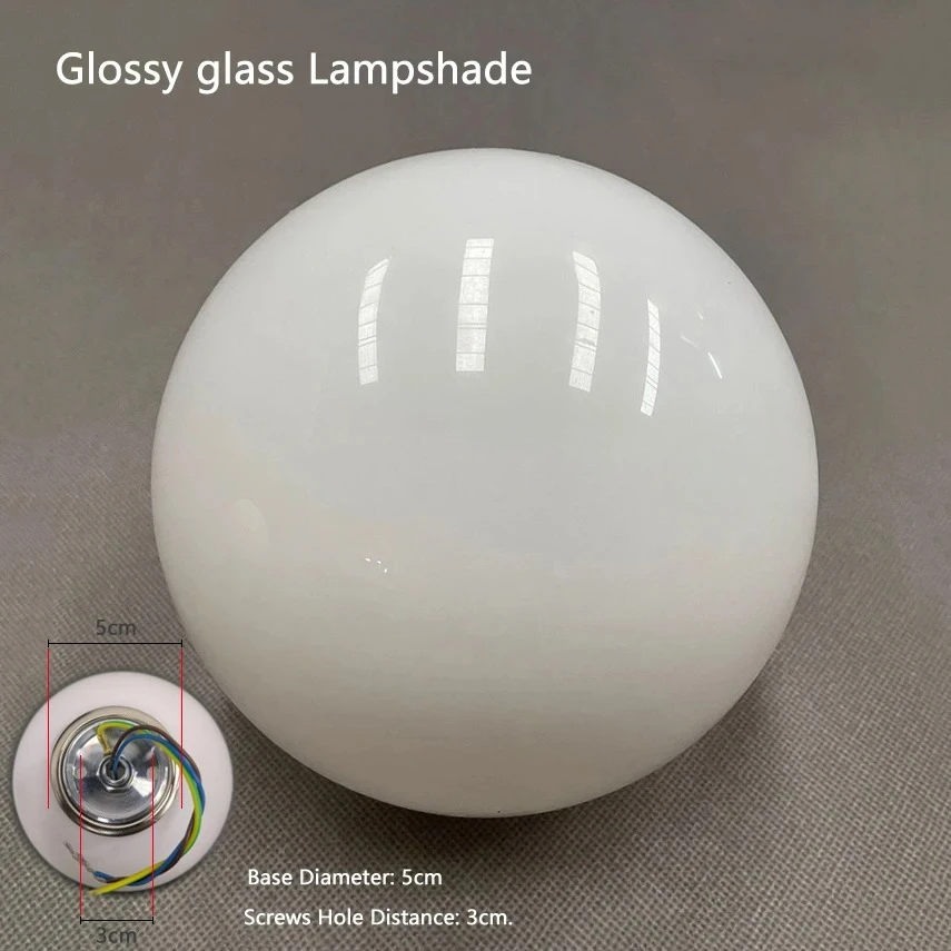 Okrągła szklana lampa ścienna w stylu Bauhaus — nowoczesna, minimalistyczna Biały