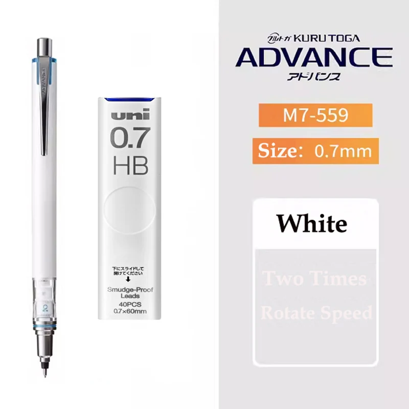 Japoński ołówek automatyczny Uni Kuru Toga Advance 0,5 mm M5-559 Ciemnoszary