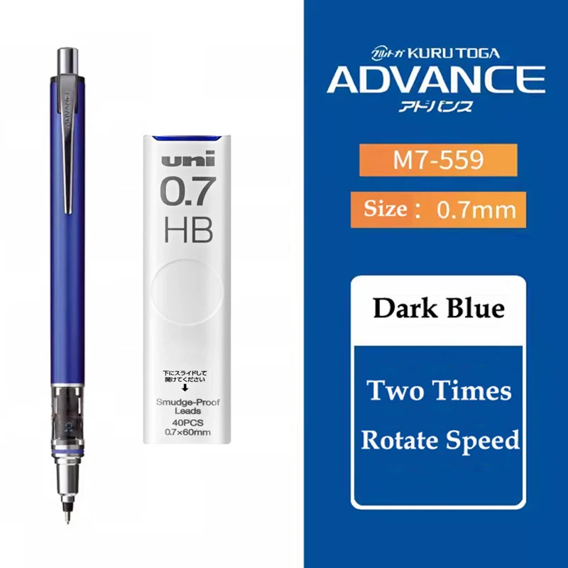 Japoński ołówek automatyczny Uni Kuru Toga Advance 0,5 mm M5-559 Jasnożółty