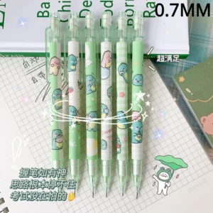 Ołówki automatyczne kawaii z gumkami 6 szt. kolorowe Burgundia
