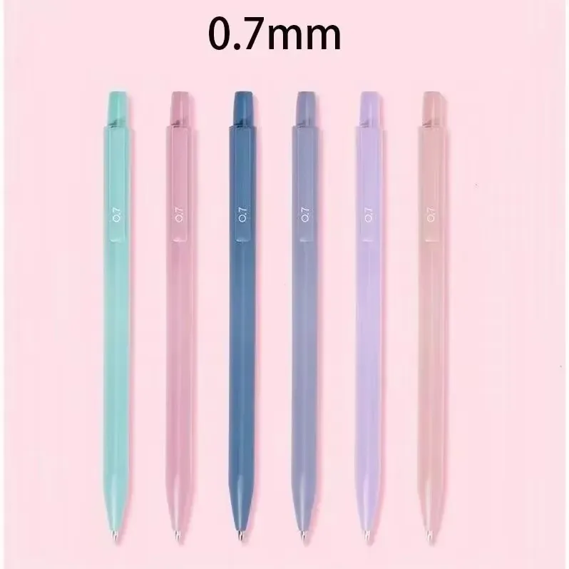 Ołówki automatyczne 0,5mm w kolorach macarons, zestaw 6 sztuk Burgundia