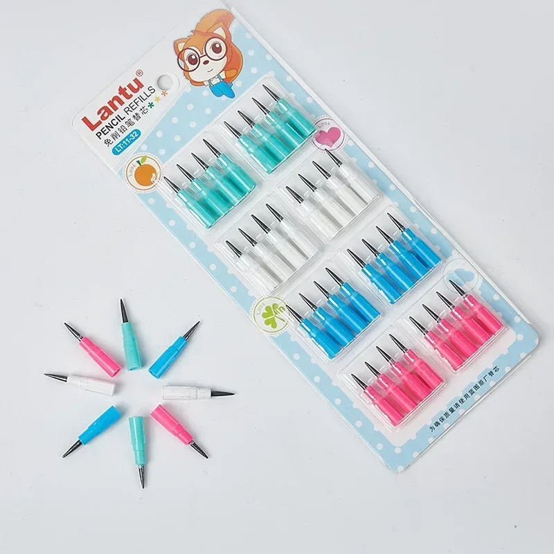 Ołówki automatyczne ze zwierzątkami kawaii HB, zestaw 2 sztuk Czerwony