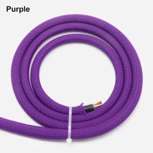 Oplot ochronny na kable PET 6 mm, organizer przewodów Czerwony