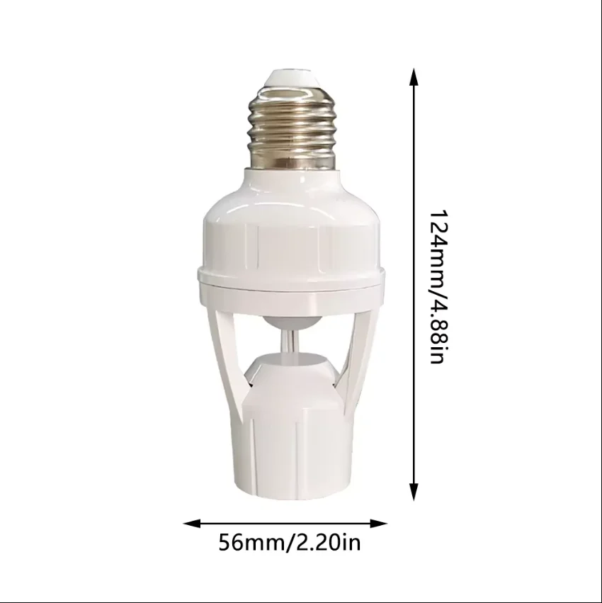 Oprawka E27 z czujnikiem ruchu PIR - adapter żarówki Beżowy