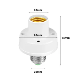 Oprawka E27 z czujnikiem ruchu PIR - adapter żarówki Czarny