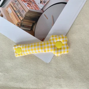 Organizer na kabel w kształcie kociej łapki żółty