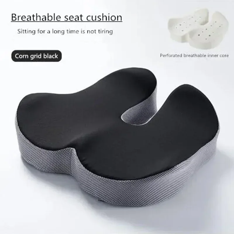 Ortopedyczna poduszka na krzesło memory foam do biura i auta Czerwony