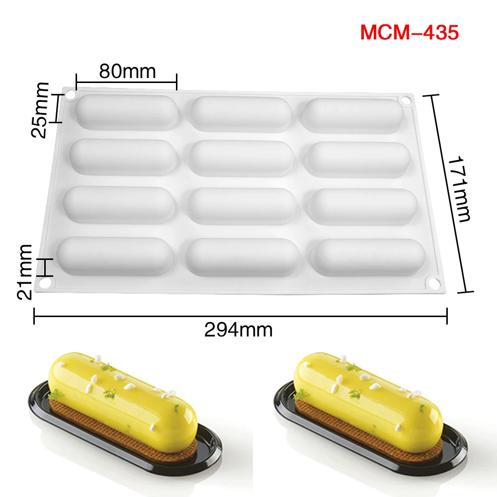 Owalna silikonowa forma do ciast i deserów Mcm 435