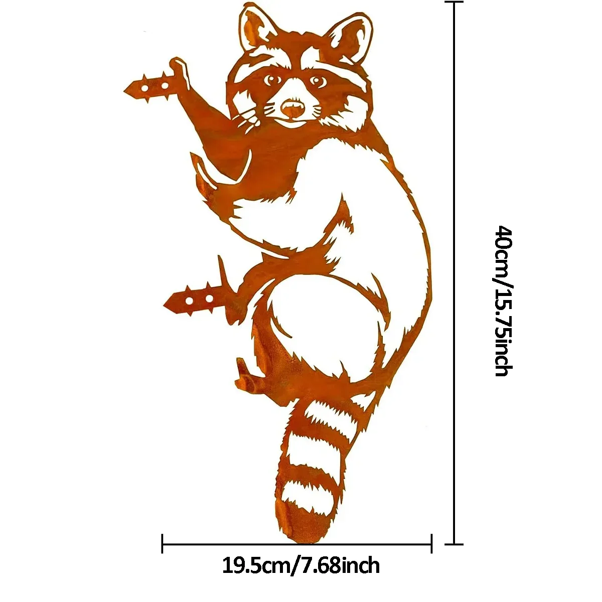Ozdoba ogrodowa kot z kutego metalu na ogrodzenie Różowy
