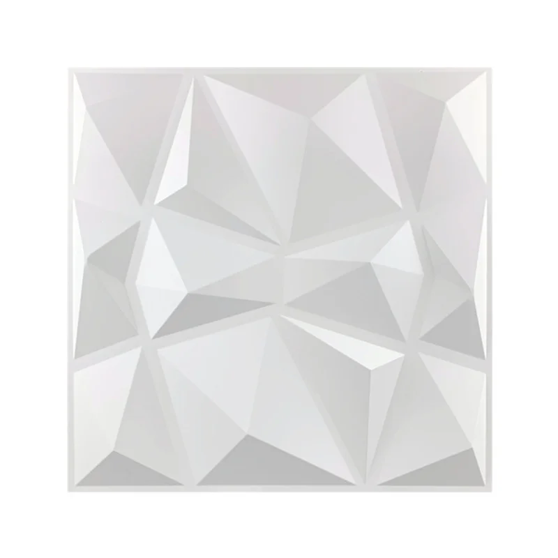 Panele ścienne 3D diamentowe teksturowane z PVC, zestaw 10 szt. 30x30 cm Czerwony