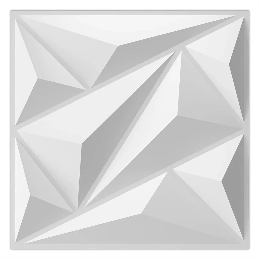 Panele ścienne 3D diamentowe teksturowane z PVC, zestaw 10 szt. 30x30 cm żółty