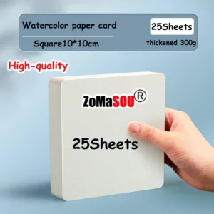 Papier akwarelowy 300g, kwadratowy i okrągły, do malowania Czekolada
