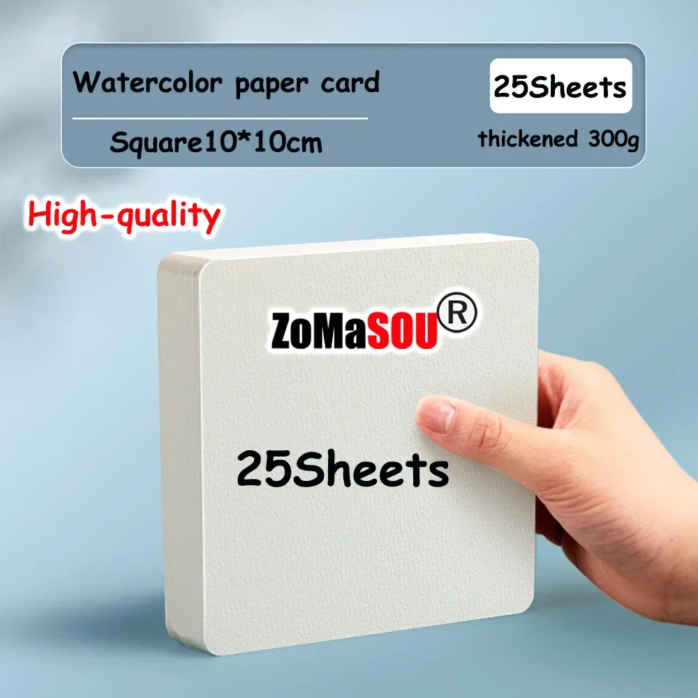Papier akwarelowy 300g, kwadratowy i okrągły, do malowania Czekolada