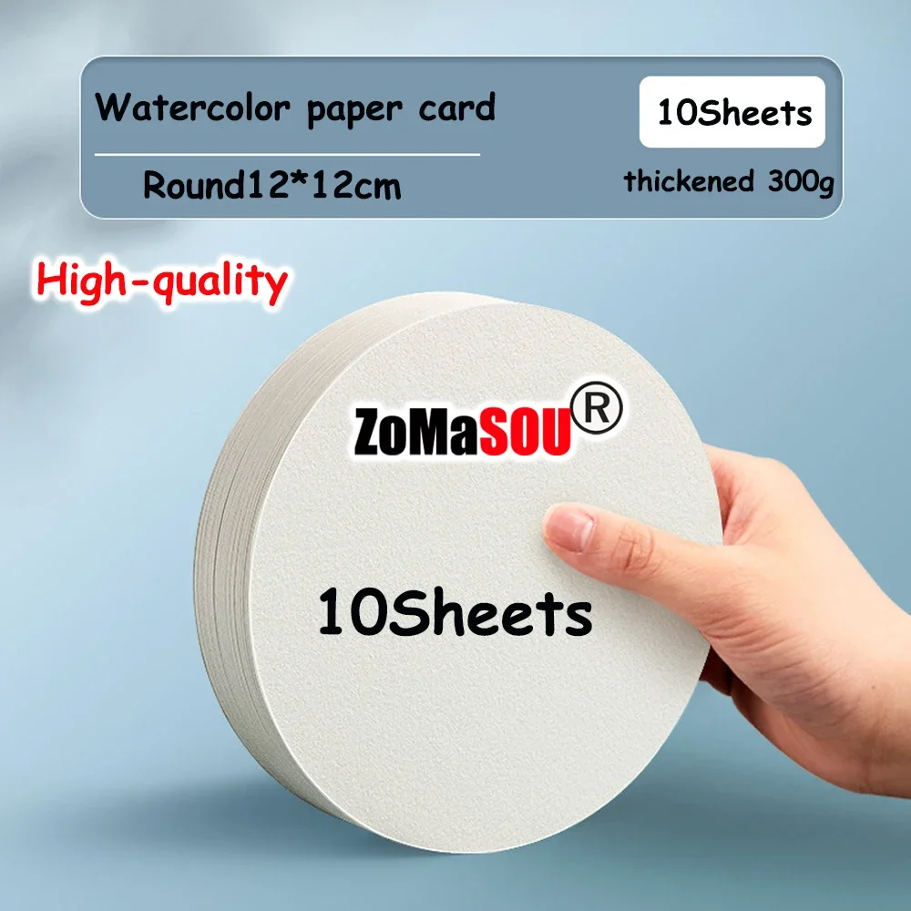 Papier akwarelowy 300g, kwadratowy i okrągły, do malowania Czerwony