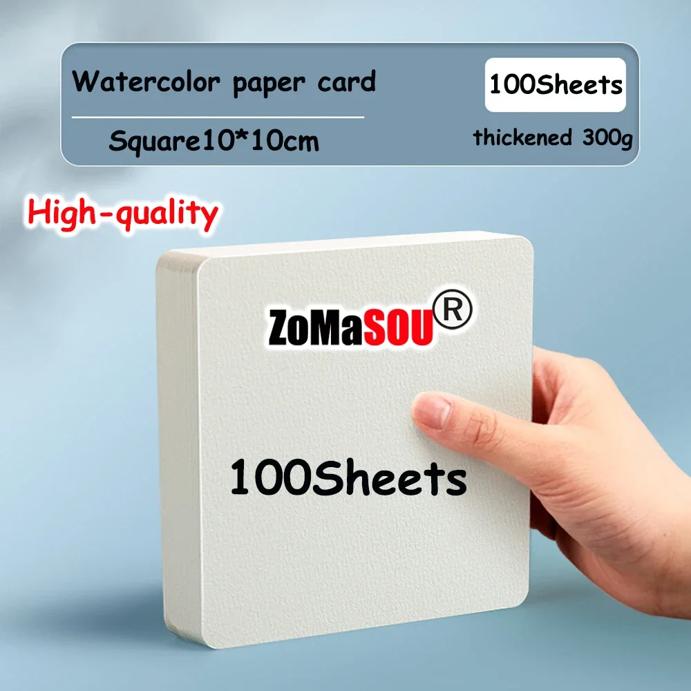 Papier akwarelowy 300g, kwadratowy i okrągły, do malowania Złoto