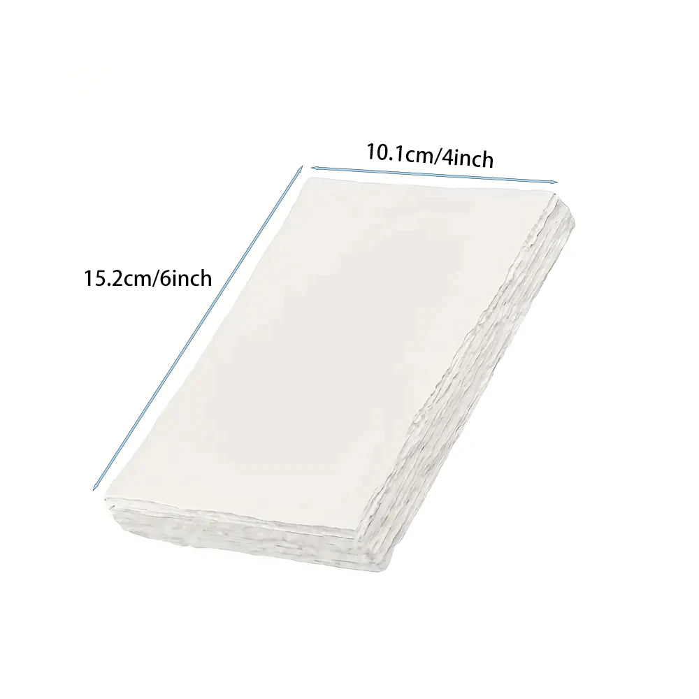 Papier akwarelowy bawełniany 300g, ręcznie robiony, 20 arkuszy Biały