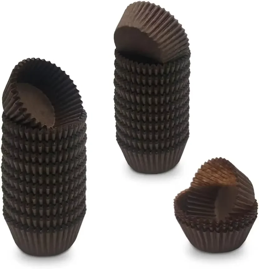 Papilotki do muffinek i babeczek, papierowe foremki Kawowy