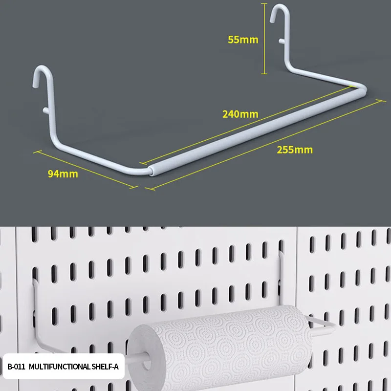 Pegboard ścienny organizer na klawiaturę i akcesoria bez wiercenia Fuksja