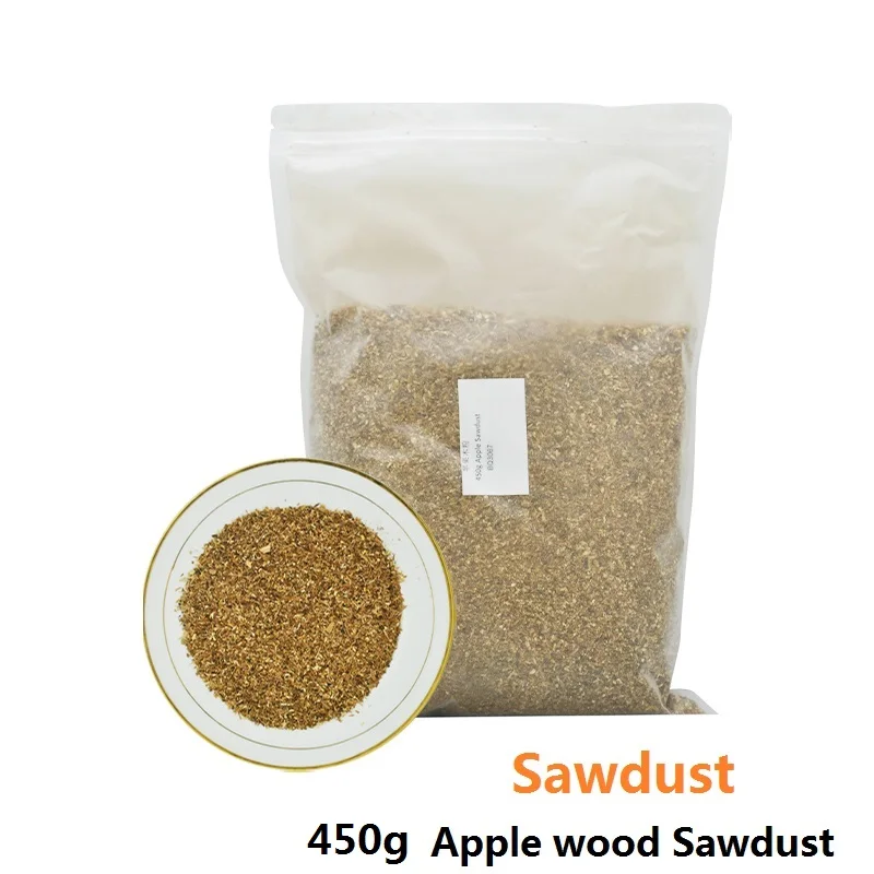 Pellety z drewna jabłoniowego do wędzenia — 450 g, do grilla i smokera Jasnoszary