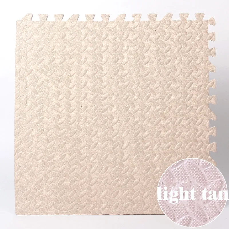 Piankowa mata fitness EVA puzzle — antypoślizgowa mata podłogowa 30x30 cm Biały