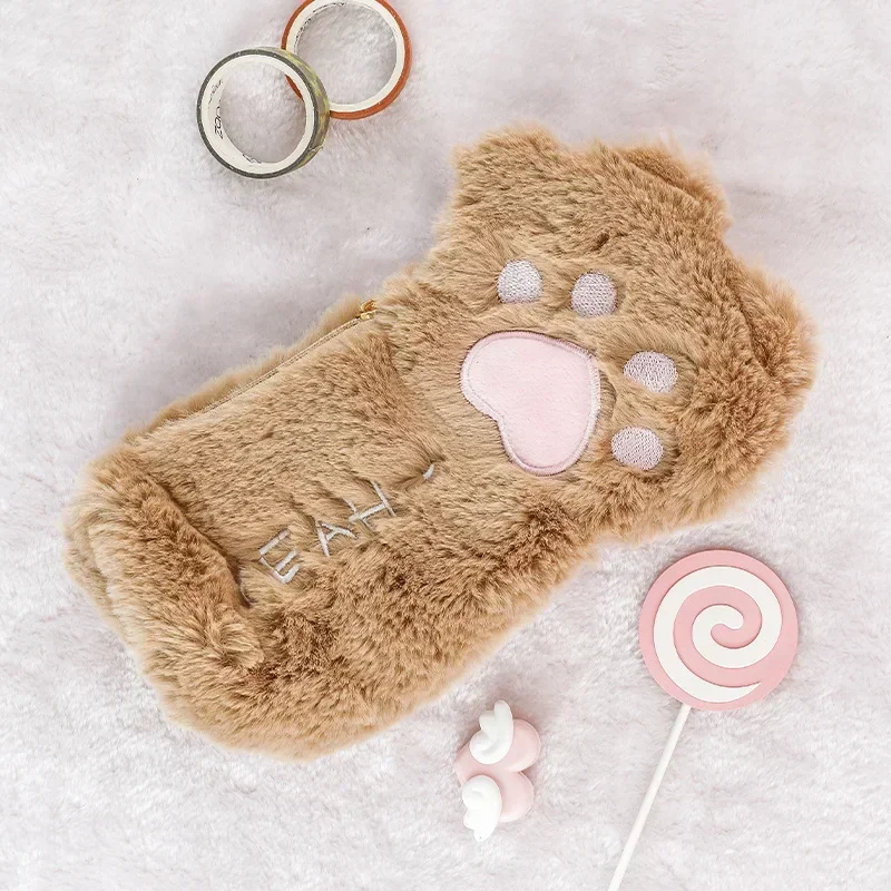 Dwuwarstwowy piórnik kawaii z kotem Niebieski