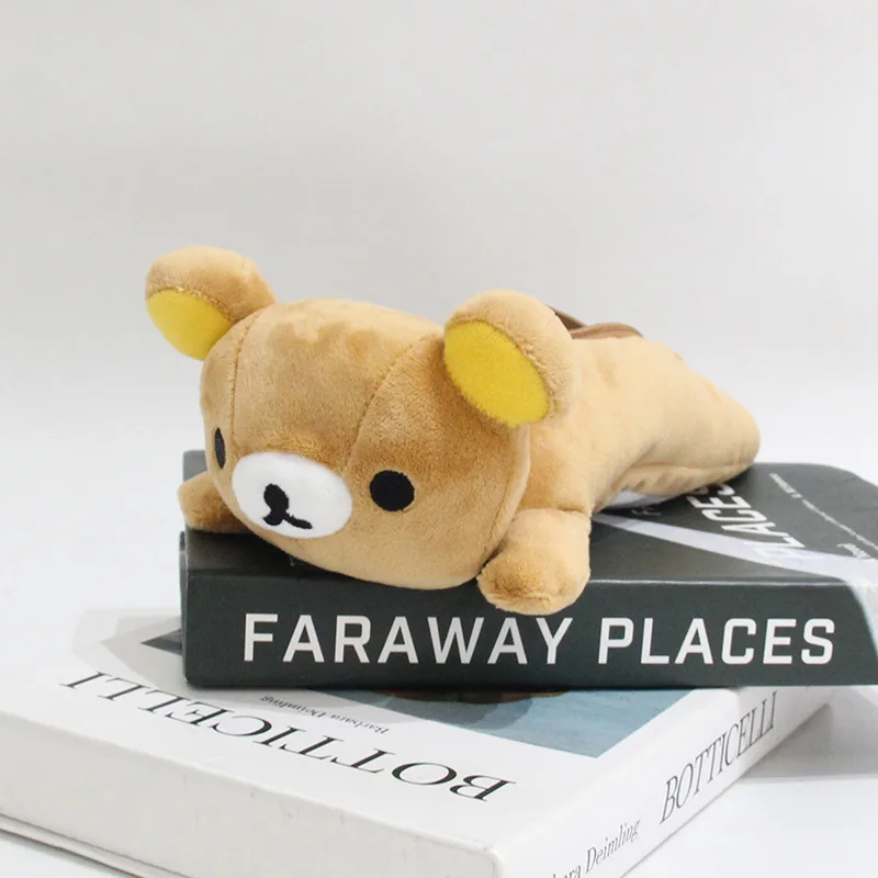 Piórnik z misiem i kotem Kawaii - etui na długopisy Biały