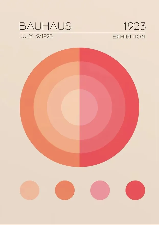 Plakat Bauhaus abstrakcyjny wschód słońca Czekolada