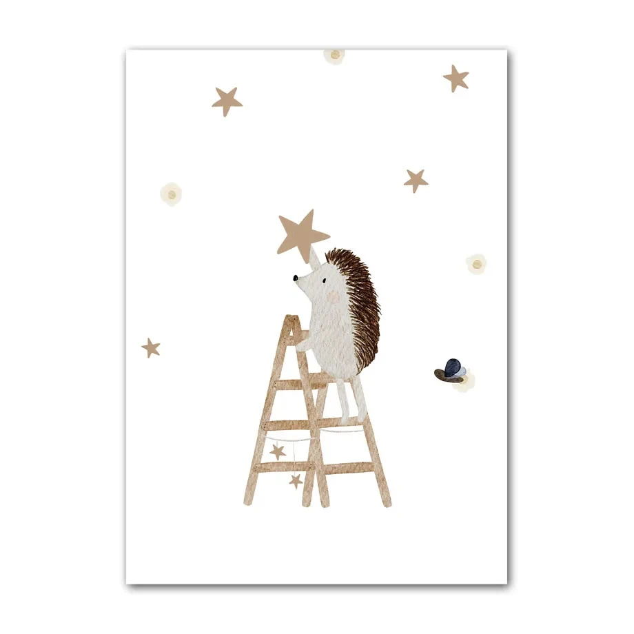 Plakat boho z misiami pandą i balonami – canvas do pokoju dziecięcego Niebieski
